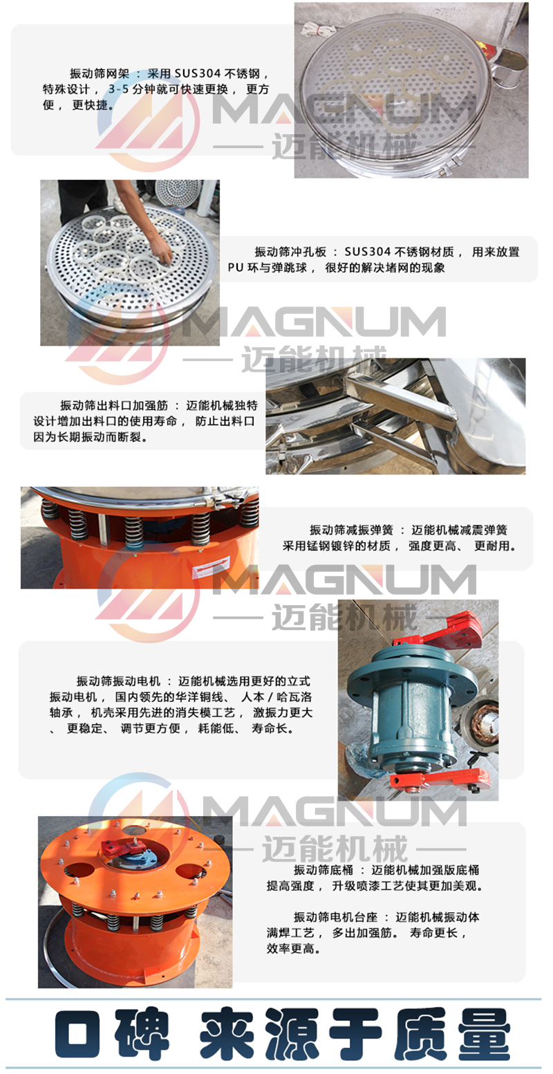 熊膽粉振動篩細節